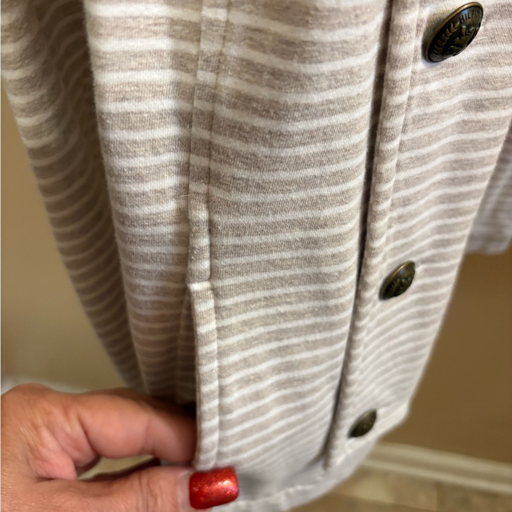 NWOT Tommy Hilfiger Women's Striped Military-Style Open-Front Band Jacket Small - Picture 6 of 9